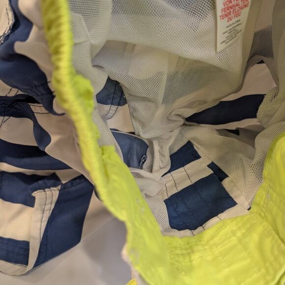 Mini Boden Swim Trunks Board Shorts Classic Preppy Bold Stripes - Size 9/10 - Picture 4 of 4